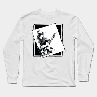 Cowboy shooting with revolver Long Sleeve T-Shirt